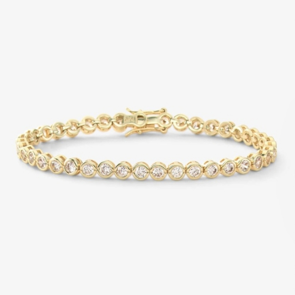 Elegant Gold Tennis Bracelet